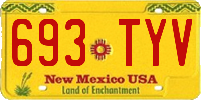 NM license plate 693TYV