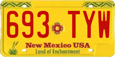 NM license plate 693TYW
