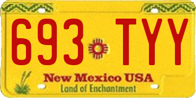 NM license plate 693TYY