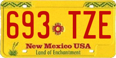 NM license plate 693TZE