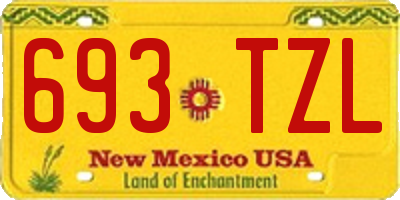 NM license plate 693TZL