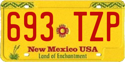 NM license plate 693TZP