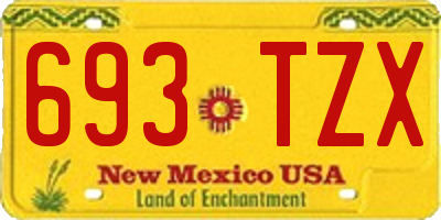 NM license plate 693TZX