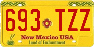 NM license plate 693TZZ