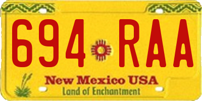 NM license plate 694RAA