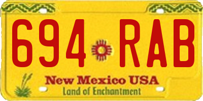 NM license plate 694RAB