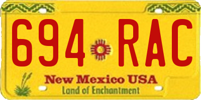 NM license plate 694RAC