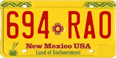 NM license plate 694RAO