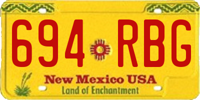 NM license plate 694RBG