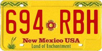 NM license plate 694RBH