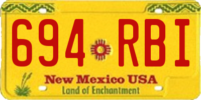 NM license plate 694RBI