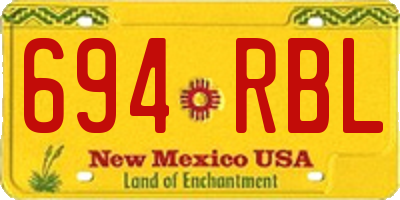 NM license plate 694RBL