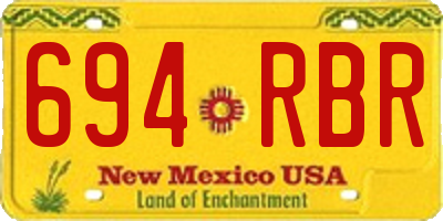 NM license plate 694RBR