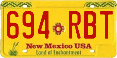 NM license plate 694RBT