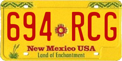 NM license plate 694RCG