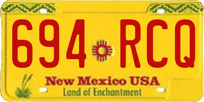 NM license plate 694RCQ