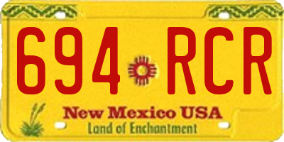 NM license plate 694RCR