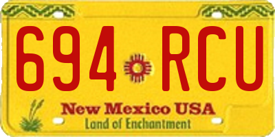 NM license plate 694RCU