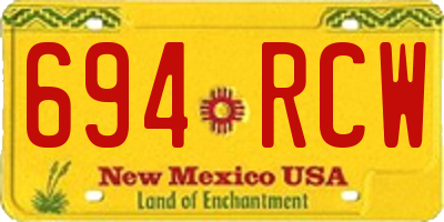 NM license plate 694RCW