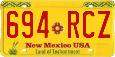 NM license plate 694RCZ