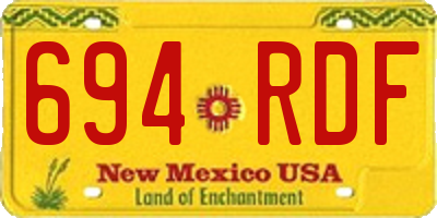 NM license plate 694RDF