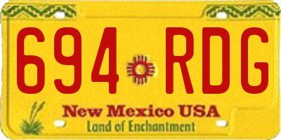 NM license plate 694RDG