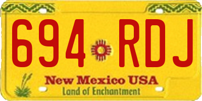 NM license plate 694RDJ