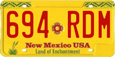 NM license plate 694RDM