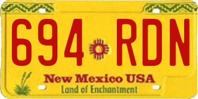 NM license plate 694RDN