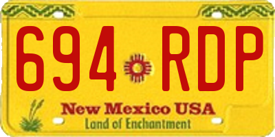 NM license plate 694RDP