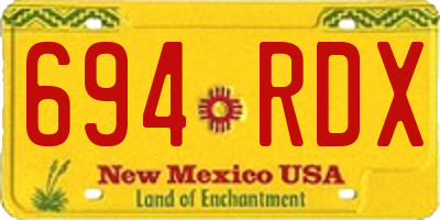 NM license plate 694RDX