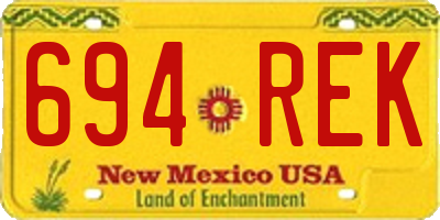 NM license plate 694REK