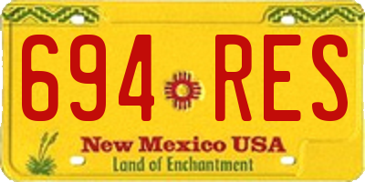 NM license plate 694RES