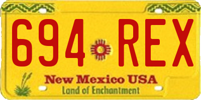 NM license plate 694REX