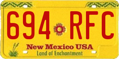 NM license plate 694RFC