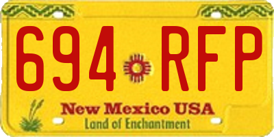 NM license plate 694RFP