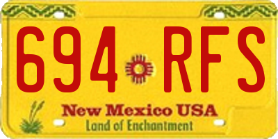 NM license plate 694RFS