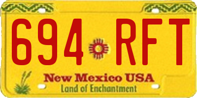 NM license plate 694RFT