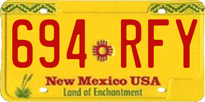 NM license plate 694RFY