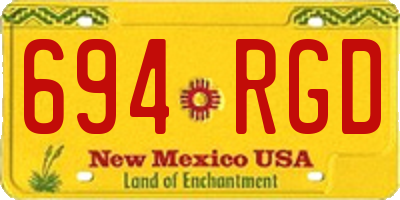 NM license plate 694RGD