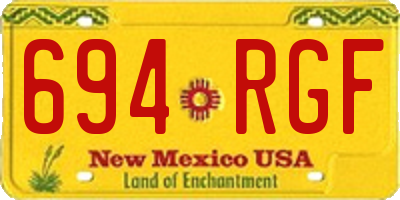 NM license plate 694RGF