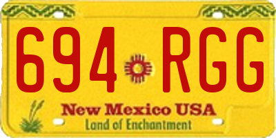 NM license plate 694RGG