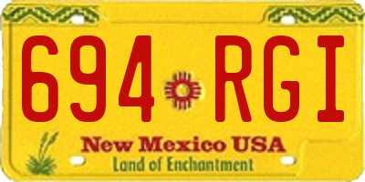 NM license plate 694RGI