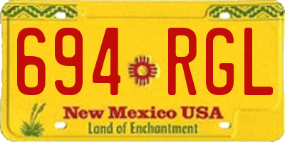 NM license plate 694RGL