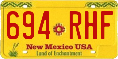 NM license plate 694RHF