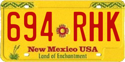 NM license plate 694RHK