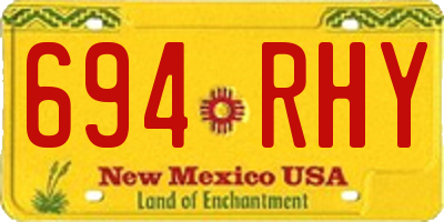 NM license plate 694RHY