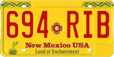 NM license plate 694RIB