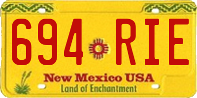 NM license plate 694RIE