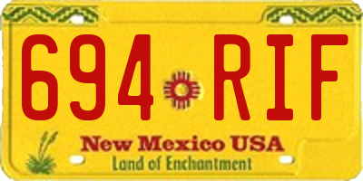 NM license plate 694RIF
